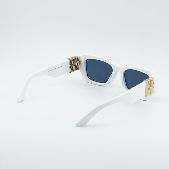 Dior MISSDIOR S1I 50B0 Sunglasses White Square Frame, Blue Lenses main image 12